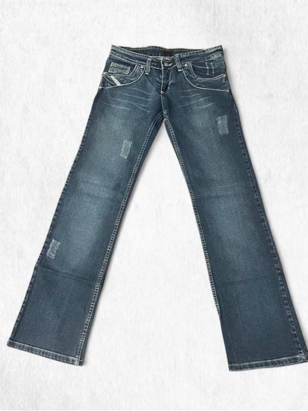 Diesel vtg Low rise flare jeans with a distressed look